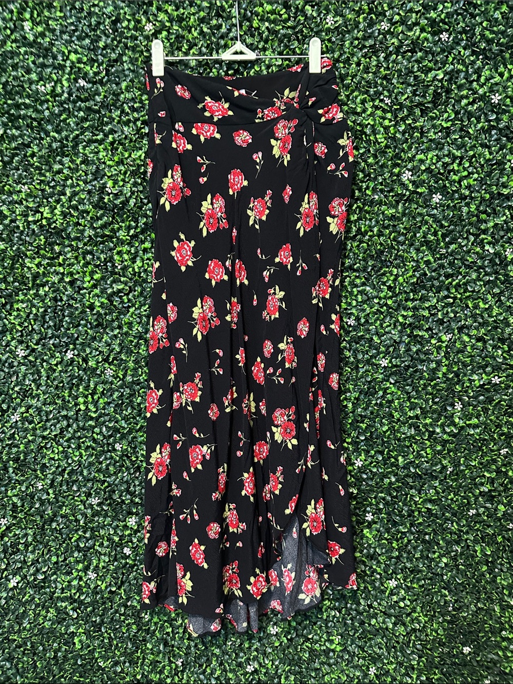 Zara Floral Midi Wrap Skirt New #29